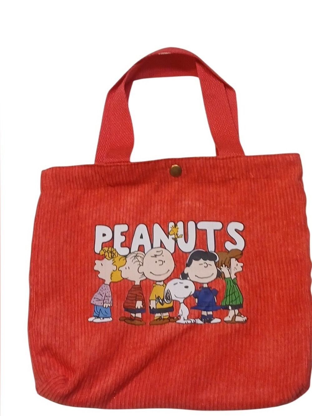 Peanuts -Corduroy ECO Friendly Tote/Hand Bag,The Whole Gang is Here,Inside Pocke - Picture 12 of 12